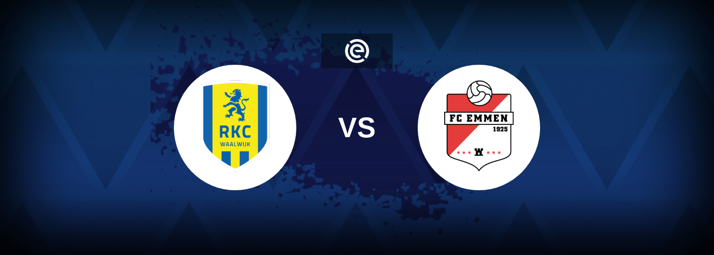 RKC Waalwijk vs FC Emmen – Live Streaming