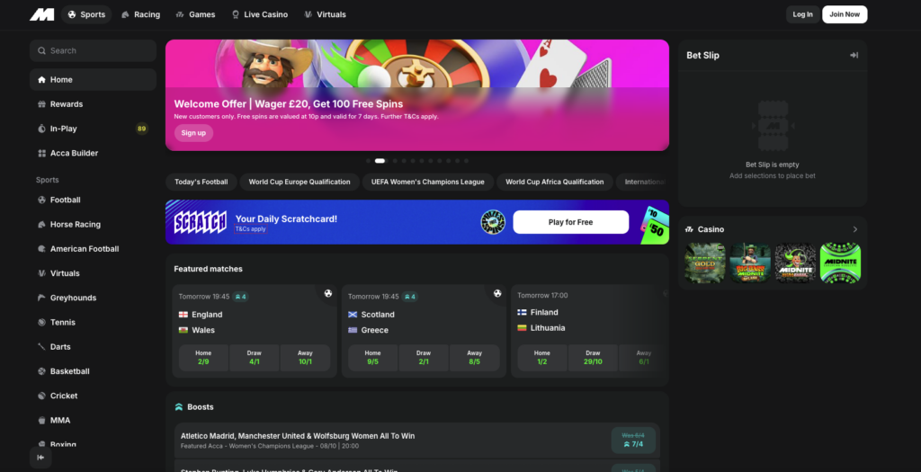 Midnite Bet Website Overview